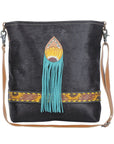 Blue Candle Hand-Tooled Bag