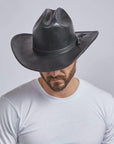 George Cattleman Leather Western Hat