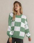 Checkered Sweater- Green