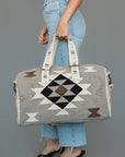 Taupe, Cream, Brown & Black Western Duffel