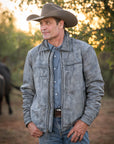 Rifleman Leather Jacket- Stonewash- STS5485