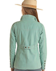 Cotton Canvas Jacket- Aquamarine