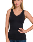 2-Way Seamless Tank Top- Black
