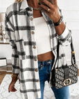 Oversized Fleece Shacket with Brass Buttons
