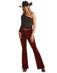 Corduroy Flare- Red- BW6PD02933