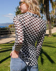 Sheer Checkered Button Up