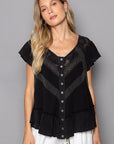 Amelia Top- FWT423- Black