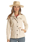 Cotton Canvas Jacket- Tan-