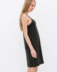 Suede Rhinestone Dress