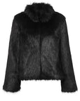 Fur Delish Luxe Faux Fur Coat- Black -
