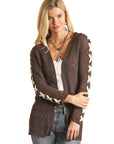 R&RD Loose Knit Cardigan with Tie Detail