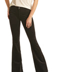 Corduroy Flare- Black- BW6PD02943