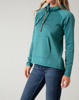 Sedona Bossed Hoodie- Teal-