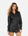 Leather & Lace- Women's Shirt - Black