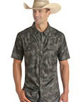TekWestern Grey Camo Pearl Snap SS