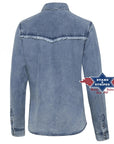 Blue Denim Striped Shirt-