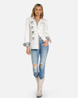 Torry Soul Skull Boyfriend Shirt- White-