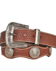 Rustic Wood Handtooled Belt- S-4811-