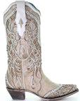 White Overlay & Embroidery A3837