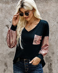 Gold Sleeve and Pocket Long Sleeve Shirt