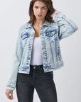 Vintage Washed Denim Jacket- RDJ1110- Acid Wash