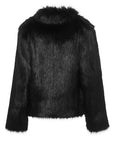Fur Delish Luxe Faux Fur Coat- Black -
