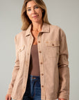 Cloverleaf Shacket - Brown