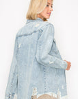 Distressed Denim Shirt - RDJ1137- Light