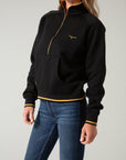 Malta Quarter Zip- Black-