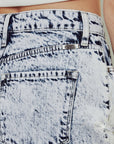 Acid Wash High Rise Mom Short with Distressed Hem KC9145AC