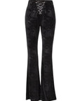 Paisley Velvet Burnout 70's Flare- Black