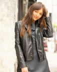 Benja Leather Jacket- Regular Fit- Black