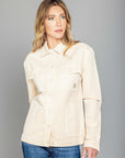 Cloverleaf Shacket - OffWhite -