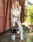 Roswell Cowhide Tote- STS32210