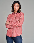 KC Tencel Top- Dark Red-