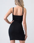 Ribbed Button Down Cami Dress