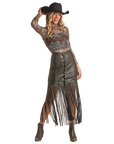 Black Fringe Skirt