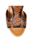 Talitha Handtooled Wedge -