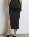 Embellished Midi Skirt with Slit