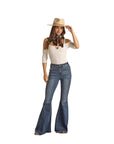 Distressed Hem Bell Bottom