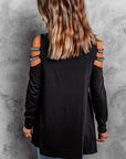 Crystal Cold Shoulder Long Sleeve