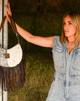 Cowhide Nellie Fringe Bag