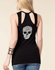 Skull Cut-Out Tank Top