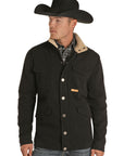 Water Resistant Canvas Jacket with Berber Jacket - 92-1025