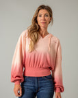 Monterey Dipped Top- Dusty Rose -