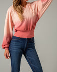 Monterey Dipped Top- Dusty Rose -