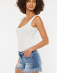 Mid-Rise Fray Hem- Med- KC9214QM