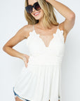 Lace Bralette Top- 51335T- Off White-