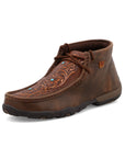 Driving Moc Womens- 7 M Brown/Tooled Flower