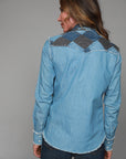 KC Patched Denim Top-